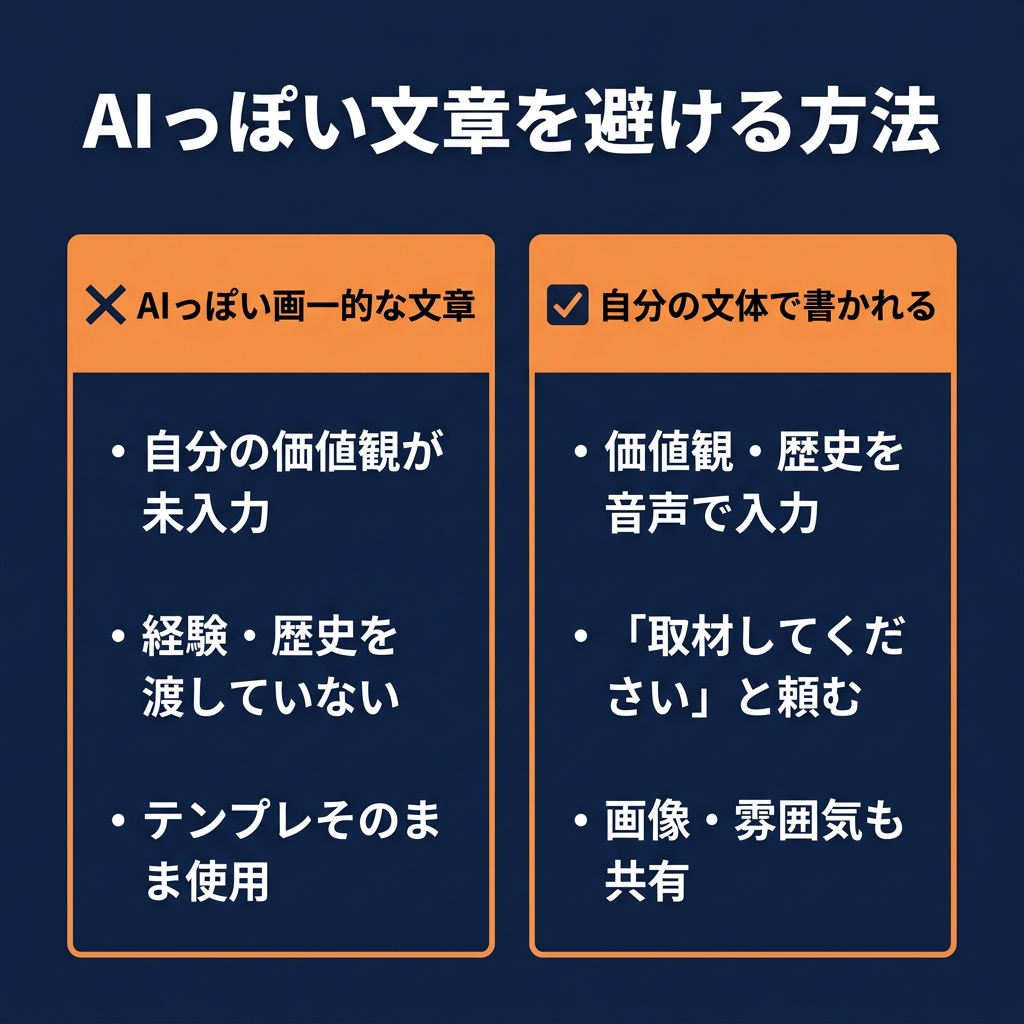 AIっぽい文章を避ける方法