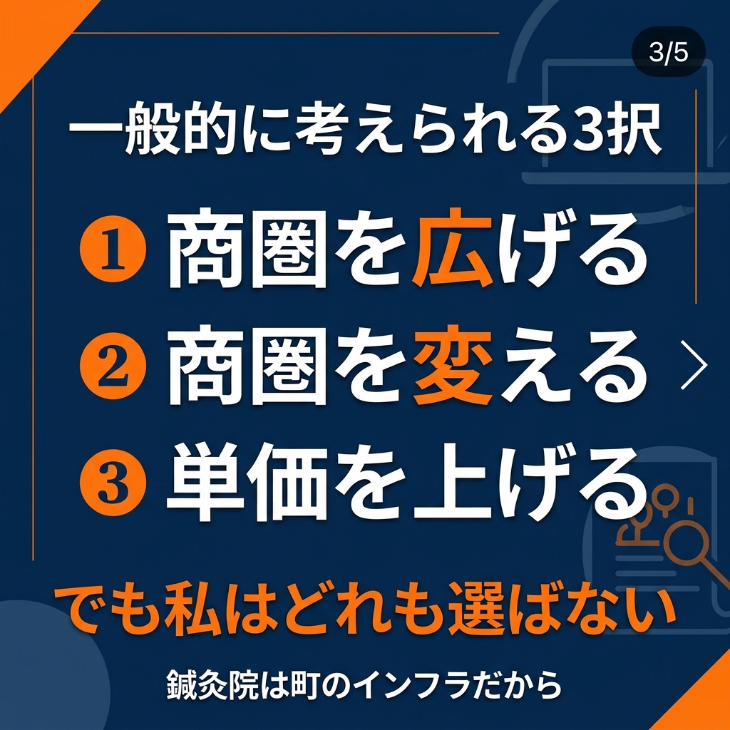一般的に検討される3つの選択肢