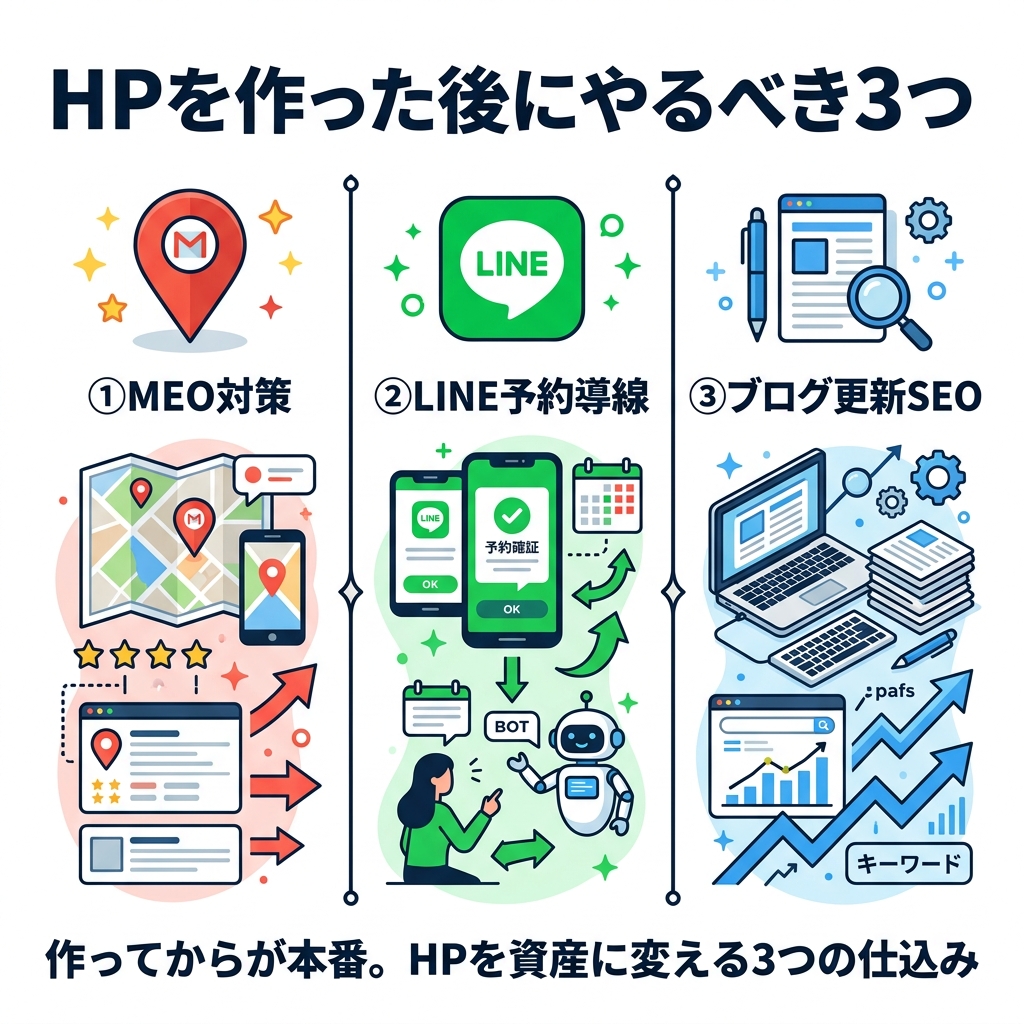 HPを作った後にやるべき3つのまとめ