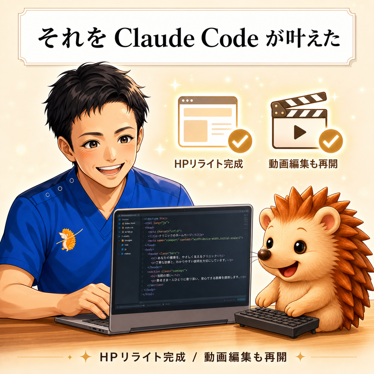 Claude CodeがHPリライトと動画編集を叶えてくれた