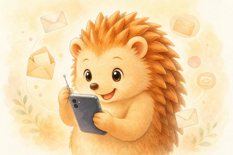 メルマガを読むハリーちゃん