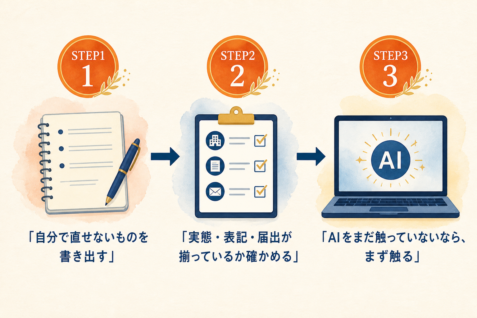 今日から始める3ステップ